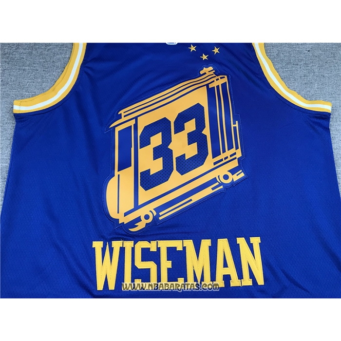 Camiseta Golden State Warriors James Wiseman #33 Hardwood Classics 2020 Azul